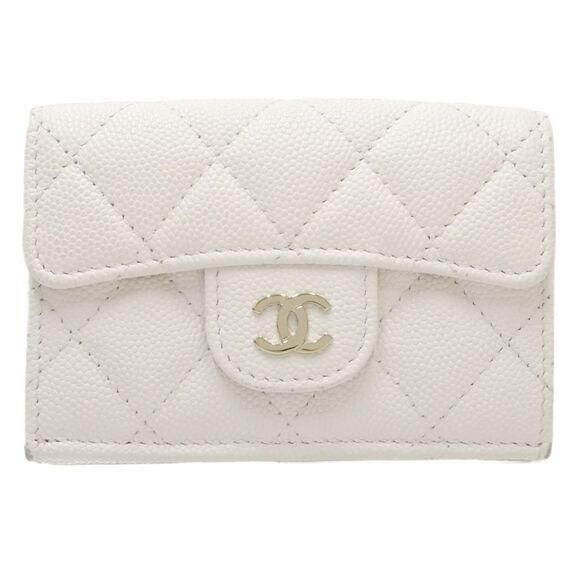 CHANEL White Caviar Leather Wallet - Picture 1 of 10